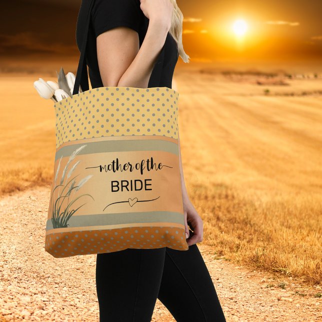 Bridal Terra Cotta Pampas Grass Wedding Tote Bag (Creator Uploaded)