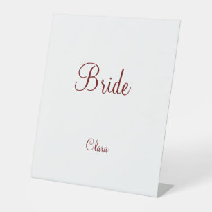 Bridal trivia wedding bridal shower game pedestal sign