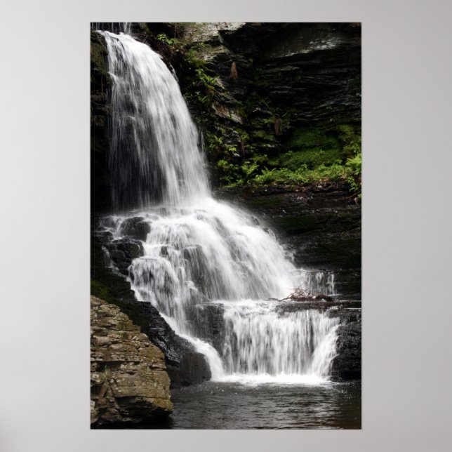 Bridal Veil Falls - Bushkill Falls Pennsylvania Poster (Front)