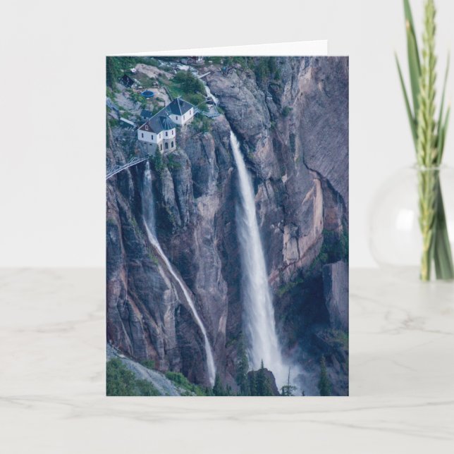 Bridal Veil Falls in Telluride Colorado Card (Front)