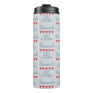 Bridal & Wedding Party 5 Heart Abuela of Bride Thermal Tumbler