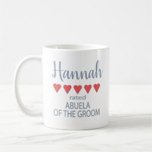 Bridal & Wedding Party 5 Heart Abuela of Groom Coffee Mug