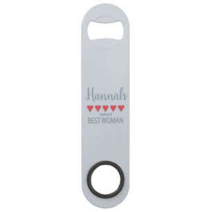 Bridal & Wedding Party 5 Heart Best Woman