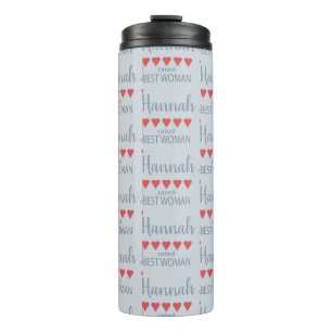Bridal & Wedding Party 5 Heart Best Woman Thermal Tumbler