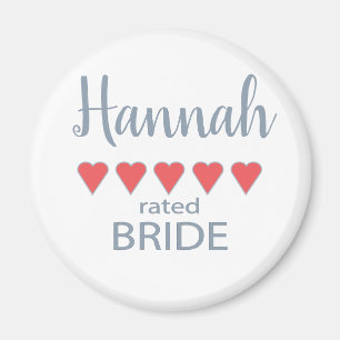 Bridal & Wedding Party 5 Heart Bride Magnet
