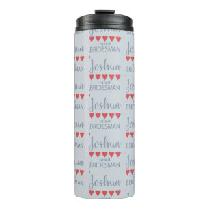 Bridal & Wedding Party 5 Heart Bridesman Thermal Tumbler