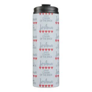 Bridal & Wedding Party 5 Heart Cousin of Bride Thermal Tumbler