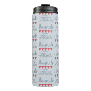 Bridal & Wedding Party 5 Heart Daughter of Groom Thermal Tumbler