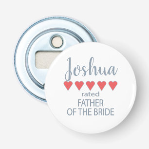 Bridal & Wedding Party 5 Heart Father of Bride Bottle Opener