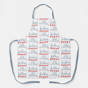 Bridal & Wedding Party 5 Heart Father of Groom Apron