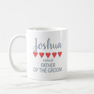 Bridal & Wedding Party 5 Heart Father of Groom Coffee Mug