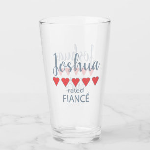 Bridal & Wedding Party 5 Heart Fiance Glass