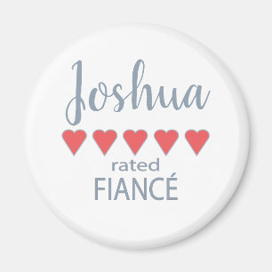 Bridal & Wedding Party 5 Heart Fiance Magnet