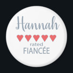 Bridal & Wedding Party 5 Heart Fiancee Magnet<br><div class="desc">Members of the bridal party and wedding party will feel loved and appreciated with a “five heart” gift made especially for them. Love is what it’s all about. Whether it’s a hometown wedding or destination wedding the personalised items will be sure to bring smiles along the way. The customisable t-shirts...</div>