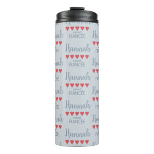 Bridal & Wedding Party 5 Heart Fiancee Thermal Tumbler