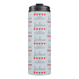 Bridal & Wedding Party 5 Heart Flower Boy Thermal Tumbler