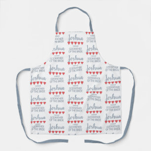 Bridal & Wedding Party 5 Heart Godfather of Bride Apron