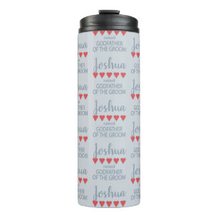 Bridal & Wedding Party 5 Heart Godfather of Groom Thermal Tumbler