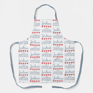 Bridal & Wedding Party 5 Heart Grandfather o Groom Apron
