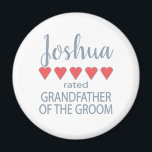 Bridal & Wedding Party 5 Heart Grandfather o Groom Magnet<br><div class="desc">Members of the bridal party and wedding party will feel loved and appreciated with a “five heart” gift made especially for them. Love is what it’s all about. Whether it’s a hometown wedding or destination wedding the personalised items will be sure to bring smiles along the way. The customisable t-shirts...</div>