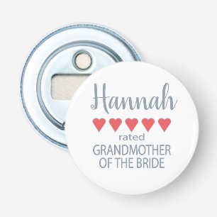 Bridal & Wedding Party 5 Heart Grandmother o Bride Bottle Opener