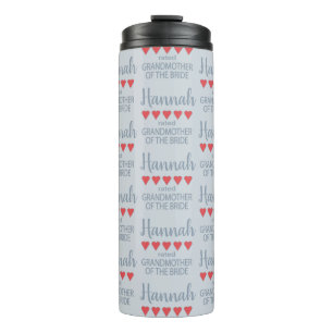Bridal & Wedding Party 5 Heart Grandmother o Bride Thermal Tumbler