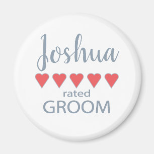 Bridal & Wedding Party 5 Heart Groom Magnet