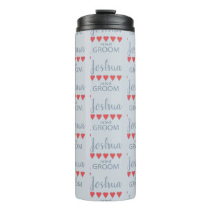 Bridal & Wedding Party 5 Heart Groom Thermal Tumbler