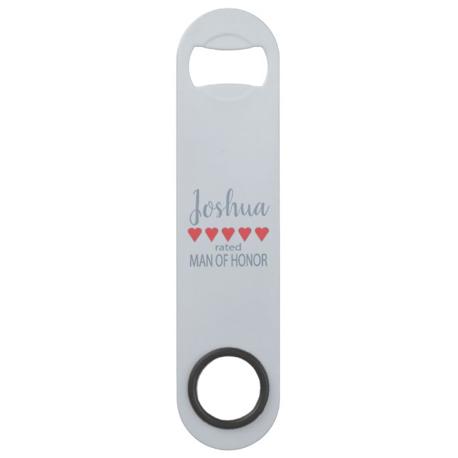 Bridal & Wedding Party 5 Heart Man of Honour (Front)
