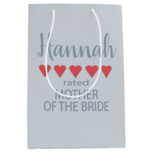 Bridal & Wedding Party 5 Heart Mother of Bride Medium Gift Bag
