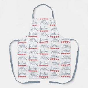 Bridal & Wedding Party 5 Heart Nephew of Bride Apron