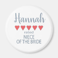 Bridal & Wedding Party 5 Heart Niece of Bride