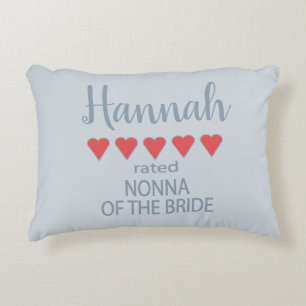 Bridal & Wedding Party 5 Heart Nonna of Bride Decorative Cushion