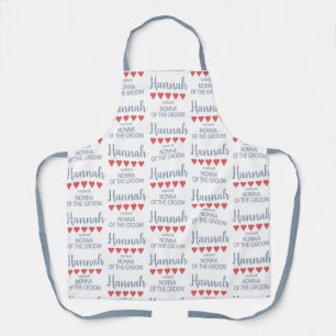 Bridal & Wedding Party 5 Heart Nonna of Groom Apron