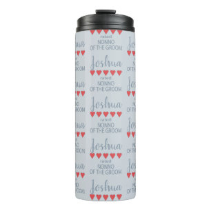 Bridal & Wedding Party 5 Heart Nonno of Groom Thermal Tumbler