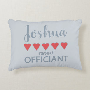 Bridal & Wedding Party 5 Heart Officiant Decorative Cushion