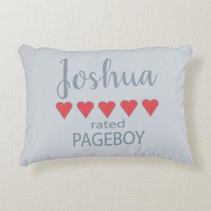 Bridal & Wedding Party 5 Heart Pageboy Decorative Cushion