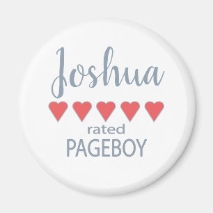 Bridal & Wedding Party 5 Heart Pageboy Magnet