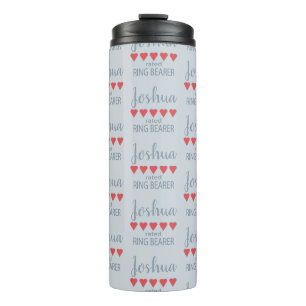 Bridal & Wedding Party 5 Heart Ring Bearer Thermal Tumbler