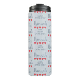 Bridal & Wedding Party 5 Heart Sister of Bride Thermal Tumbler