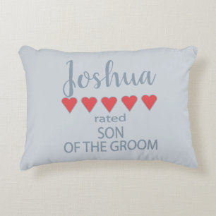 Bridal & Wedding Party 5 Heart Son of Groom Decorative Cushion