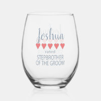 Bridal & Wedding Party 5 Heart Stepbrother o Groom