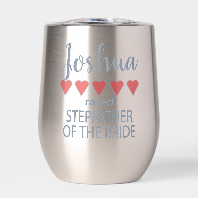 Bridal & Wedding Party 5 Heart Stepfather of Bride (Front)