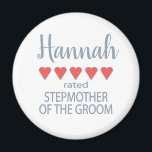 Bridal & Wedding Party 5 Heart Stepmother of Groom Magnet<br><div class="desc">Members of the bridal party and wedding party will feel loved and appreciated with a “five heart” gift made especially for them. Love is what it’s all about. Whether it’s a hometown wedding or destination wedding the personalised items will be sure to bring smiles along the way. The customisable t-shirts...</div>