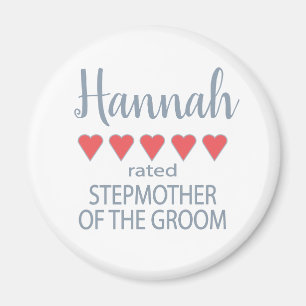 Bridal & Wedding Party 5 Heart Stepmother of Groom Magnet