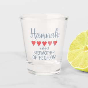 Bridal & Wedding Party 5 Heart Stepmother of Groom Shot Glass