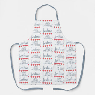 Bridal & Wedding Party 5 Heart Uncle of Bride Apron