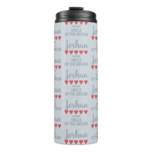 Bridal & Wedding Party 5 Heart Uncle of Groom Thermal Tumbler