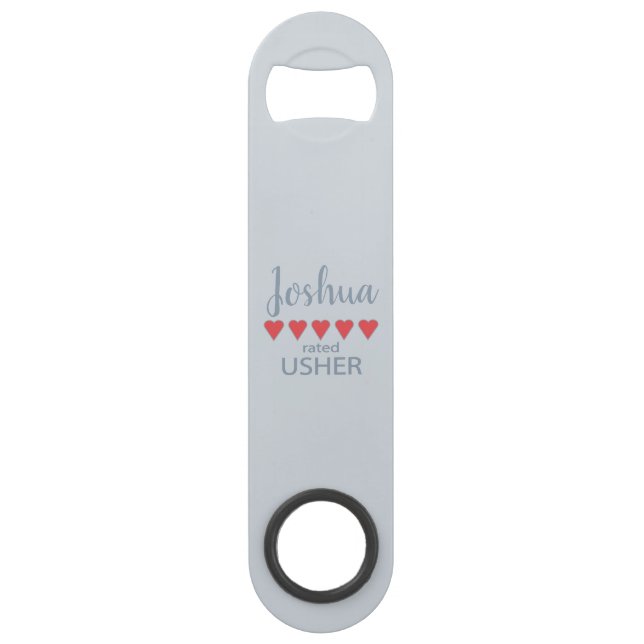 Bridal & Wedding Party 5 Heart Usher (Front)