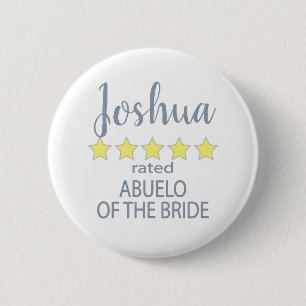 Bridal & Wedding Party 5 Star Abuelo of Bride 6 Cm Round Badge